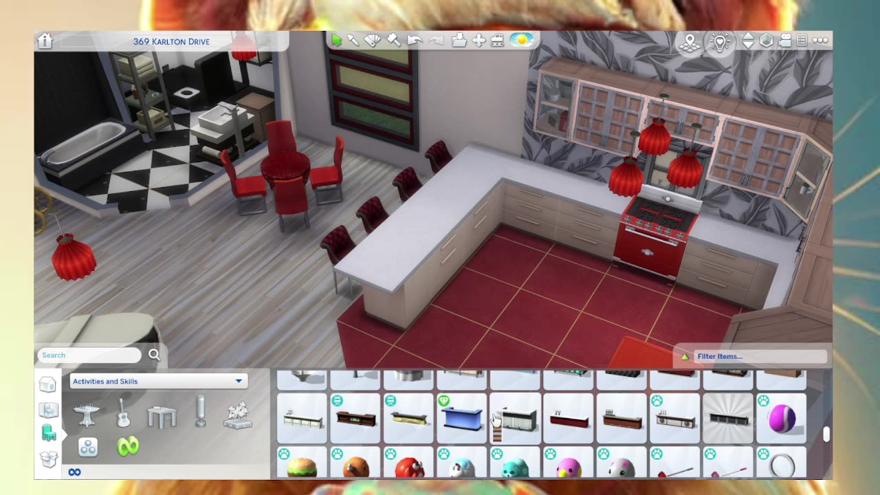 Trying out a new house design in the sims 4