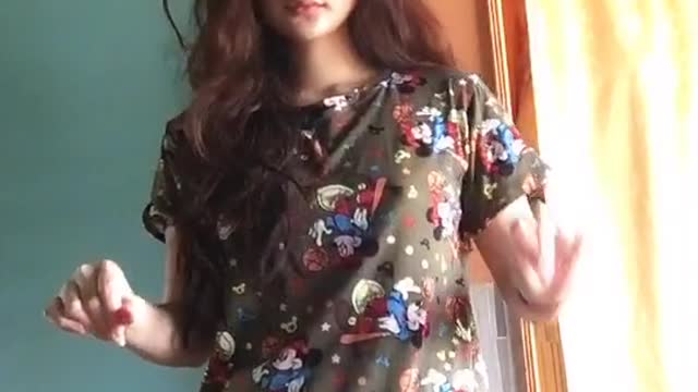 Girl dancing cute girl. (Follow me)