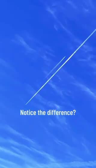 Contrails v chemtrails - notice the difference
