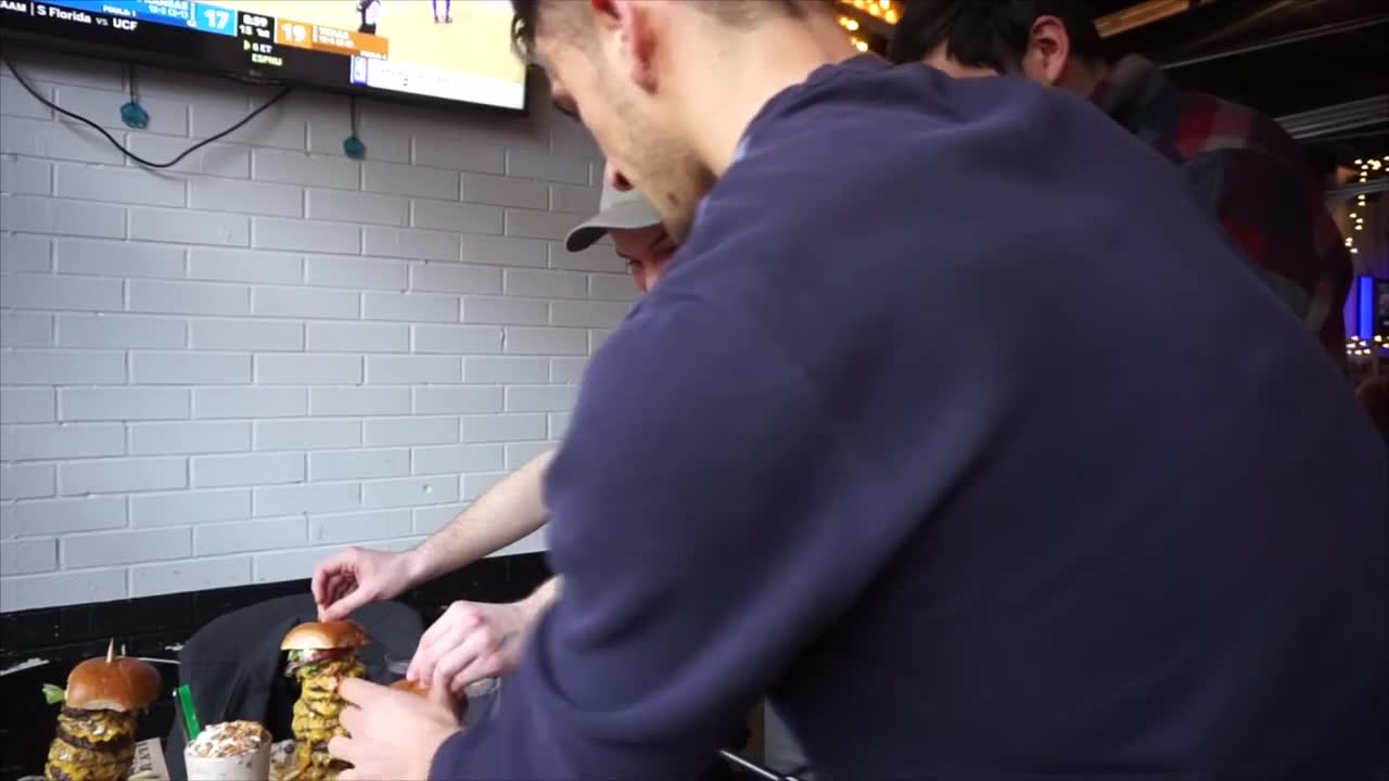 HUGE 12 Patty Burger Challenge With 4 Milkshakes Crazy Food Challenge Man Vs Food