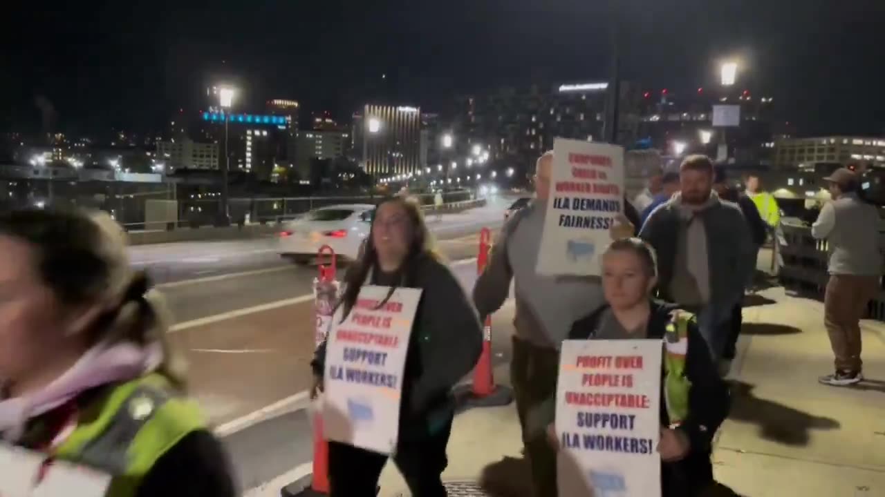 Longshoreman are officially on strike.