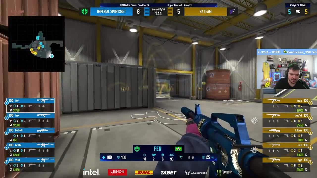 GAULES NARRANDO Imperial vs 9z IEM Dallas 2022 South America Closed Qualifier (MAPA 1)