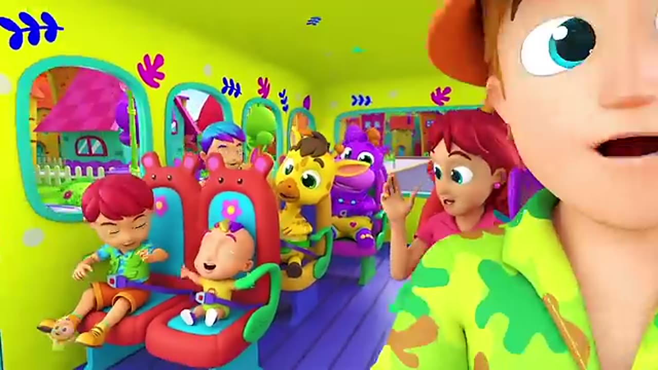 Wheels On The Bus Go Round and Round | School Bus Song | Nursery Rhymes and Kids Songs with Zoobees
