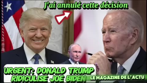 Crise Russie - Ukraine : Donald Trump Vient D'Annuler La Décision De Joe Biden