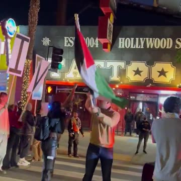 Pro Hamas Protestors blocking entrance into LAX International Airport