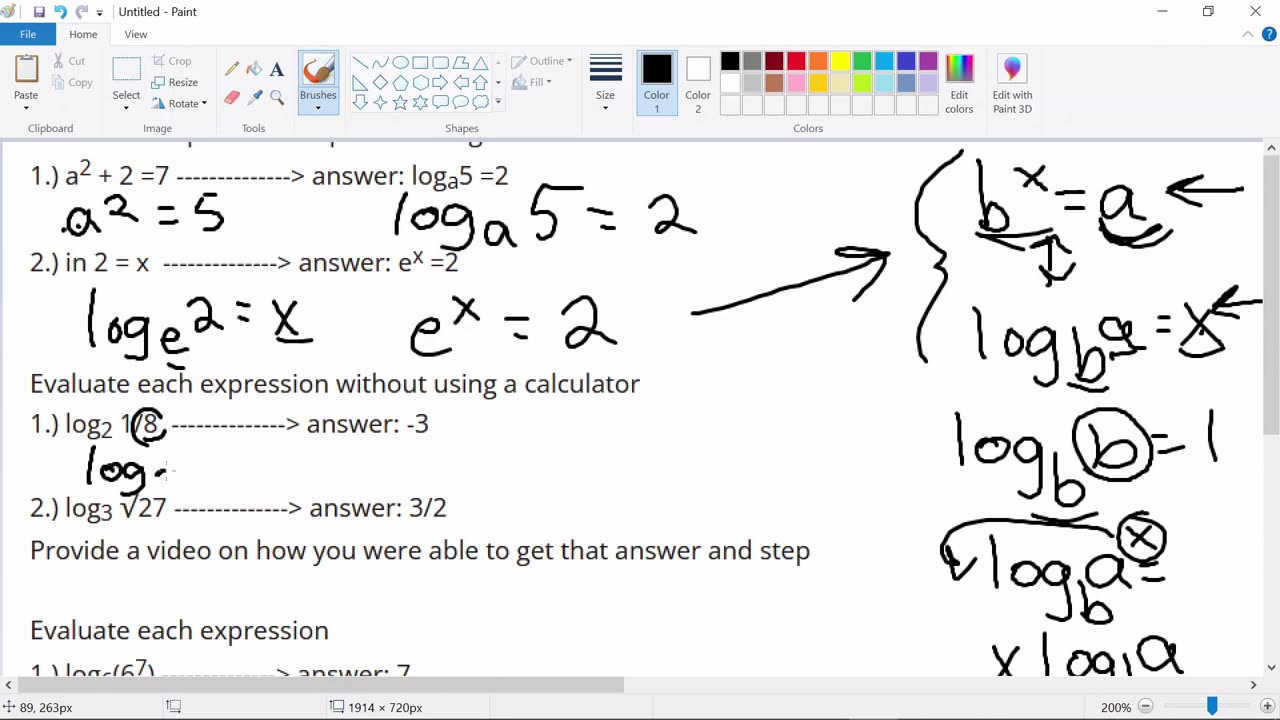 Log Properties 1