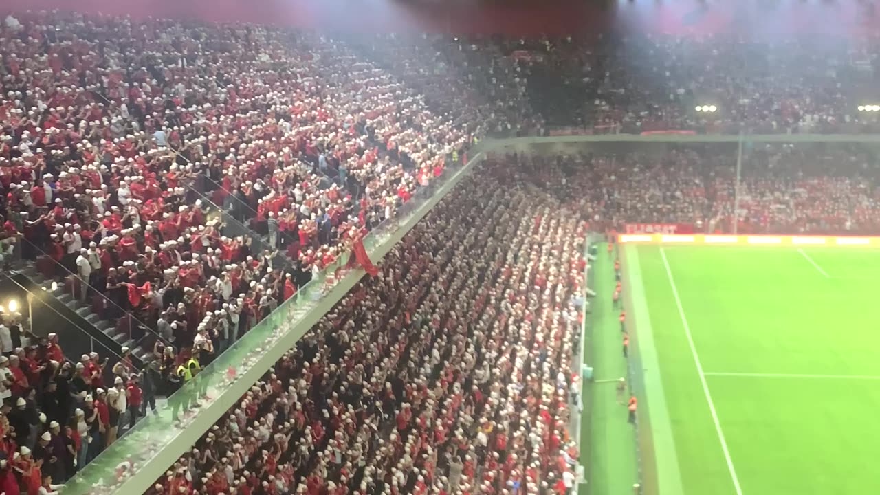 Look at this beautiful atmosphere in albania stadium