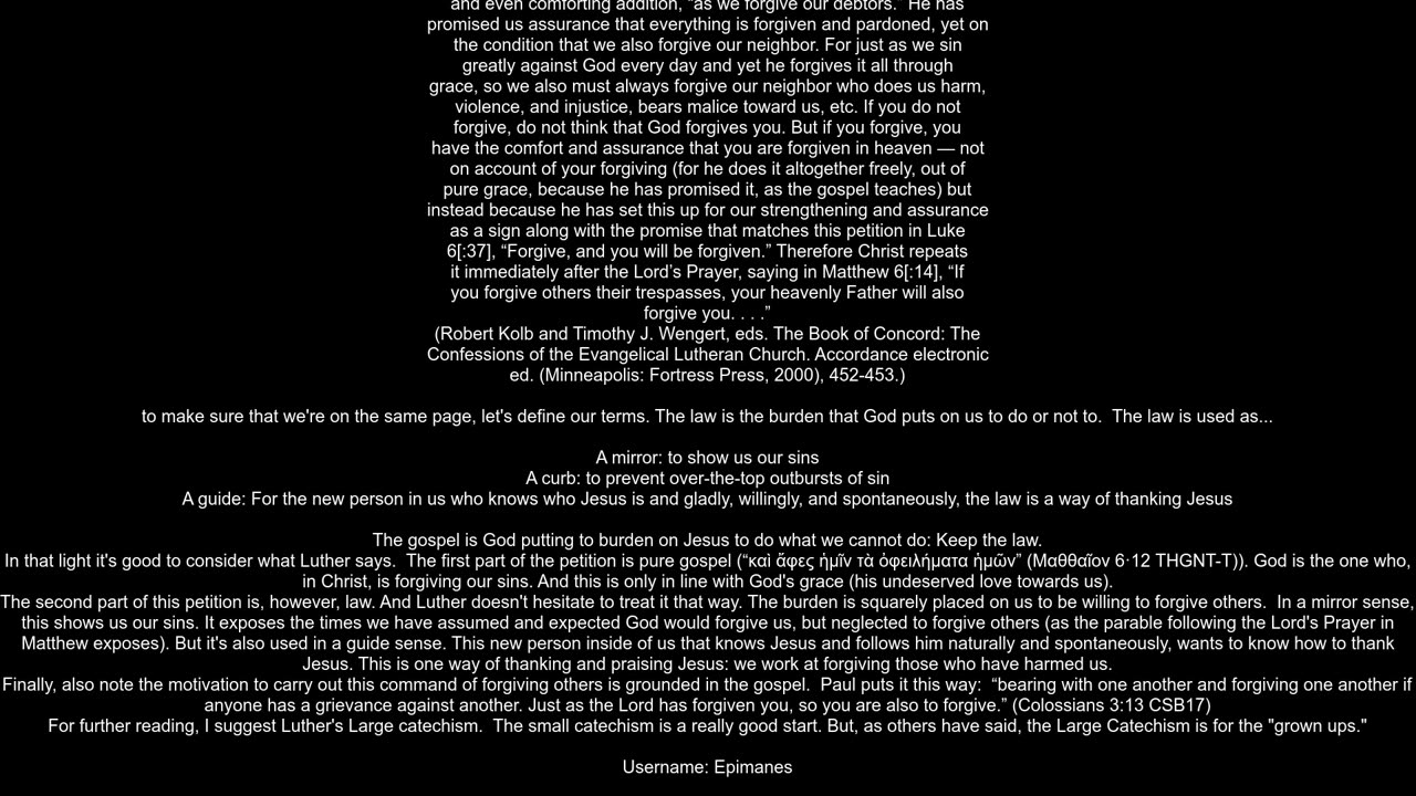 How do Lutheran discern Law and Gospel in the Lord39s Prayer