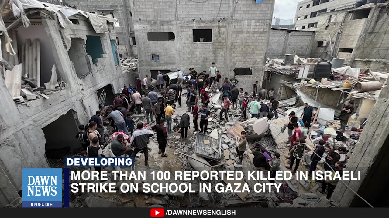 Over 100 Reported Killed in Israeli Strike on School in Gaza City _ Dawn News English