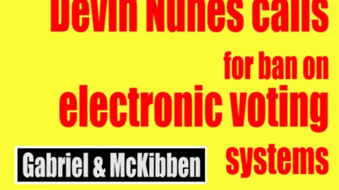 Ban all electronic voting machines NOW