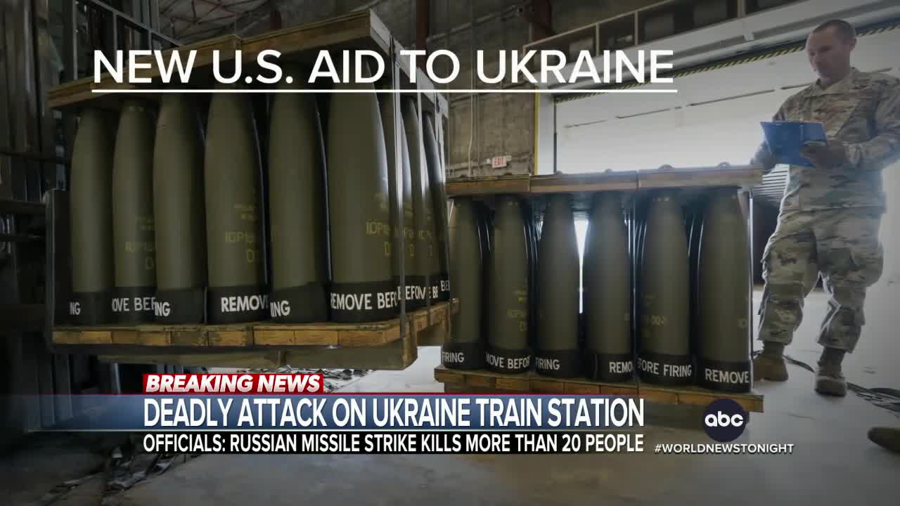 Russian strike on Ukrainian rail station kills 22, including boy