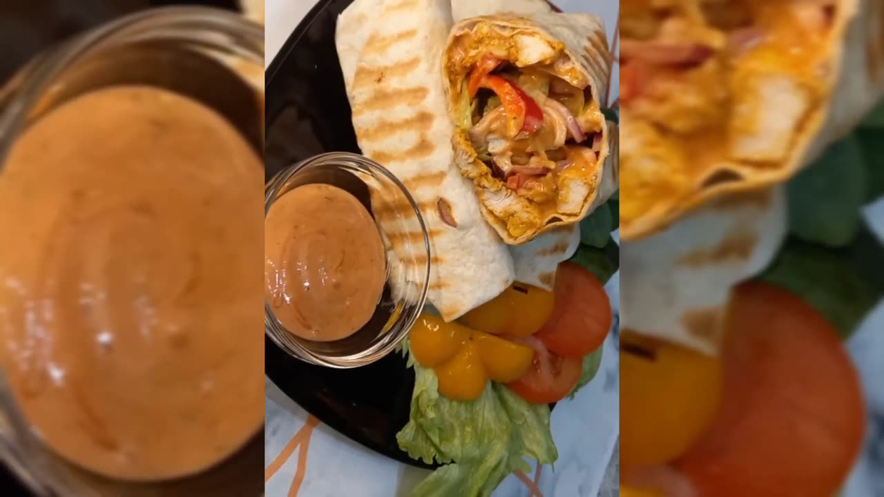 chicken wrap | chicken tortilla wrap|Chicken shawarma recipe| spicy chicken wrap