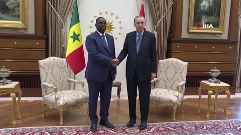 Cumhurbaşkanı Erdoğan, Senegal Cumhurbaşkanı Macky Sall’ı Resmi Törenle Karşıladı