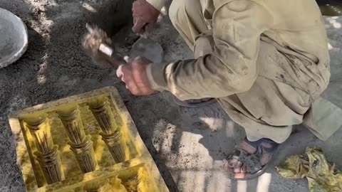 Master Craftsman Demonstrates Concrete Roof Tile Making