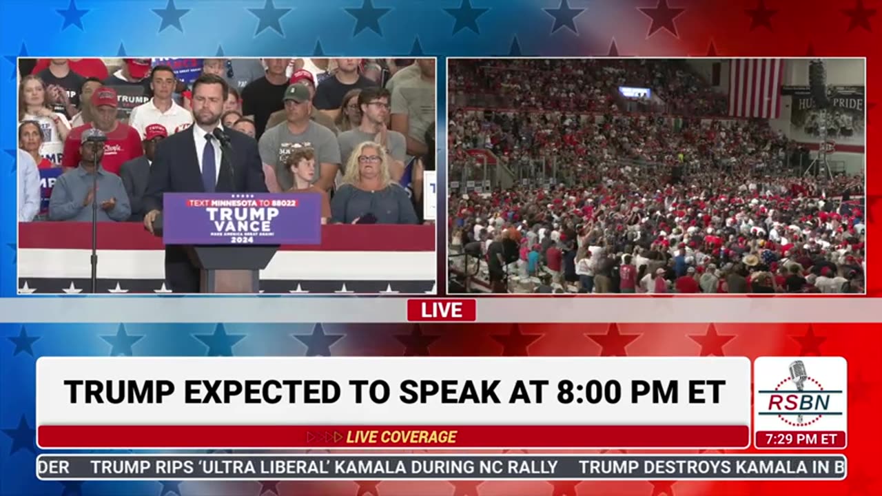 FULL SPEECH: JD Vance speaks at Trump Rally in St. Cloud, Minnesota - 7/27/24