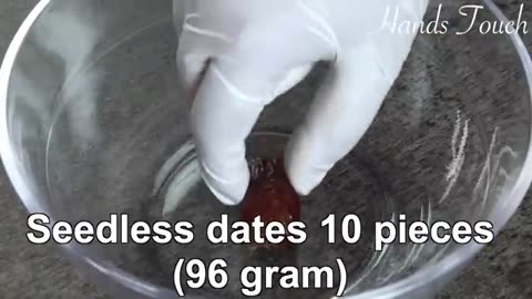 Add milk into dates and nuts, you will be surprised with the result !!