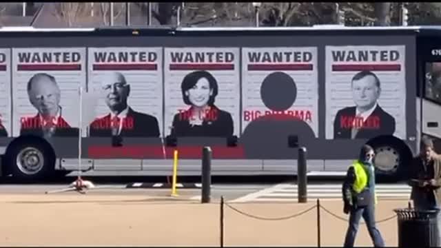 WANTED: Fauci, Gates, Schwab, CDC, Big Pharma bus spotted in DC.