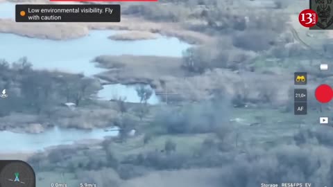 Drone targets invaders carrying construction materials