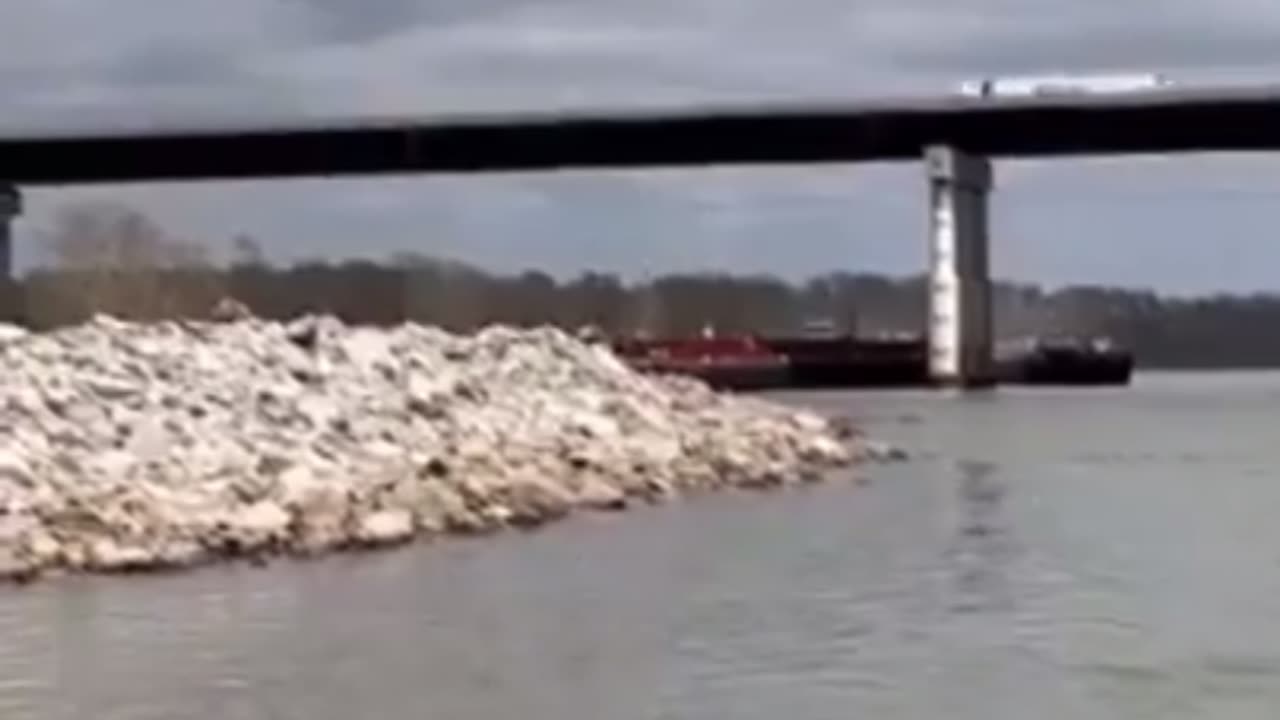 Oklahoma - US 59 Bridge was Struck by a Barge