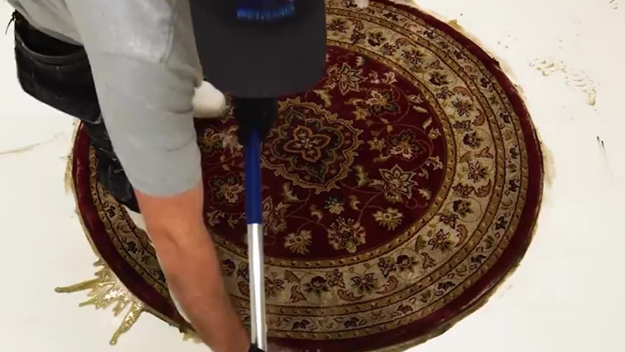 Frozen solid carpet cleaning