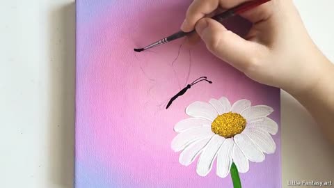 The painting is so beautiful I really like the butterfly so beautiful