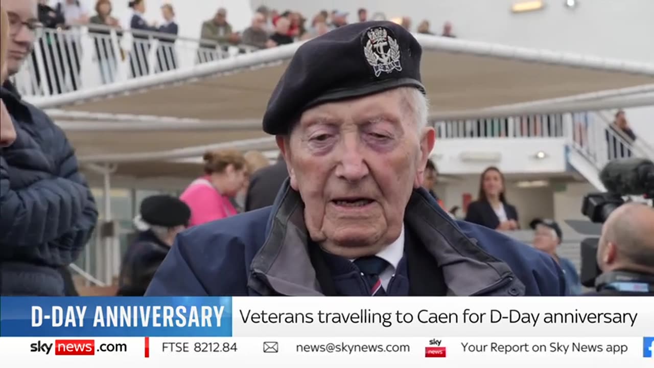 D-Day 80th Anniversary_ Veteran 'fulfilling promise' to dozens who died in torpedo attack Sky News