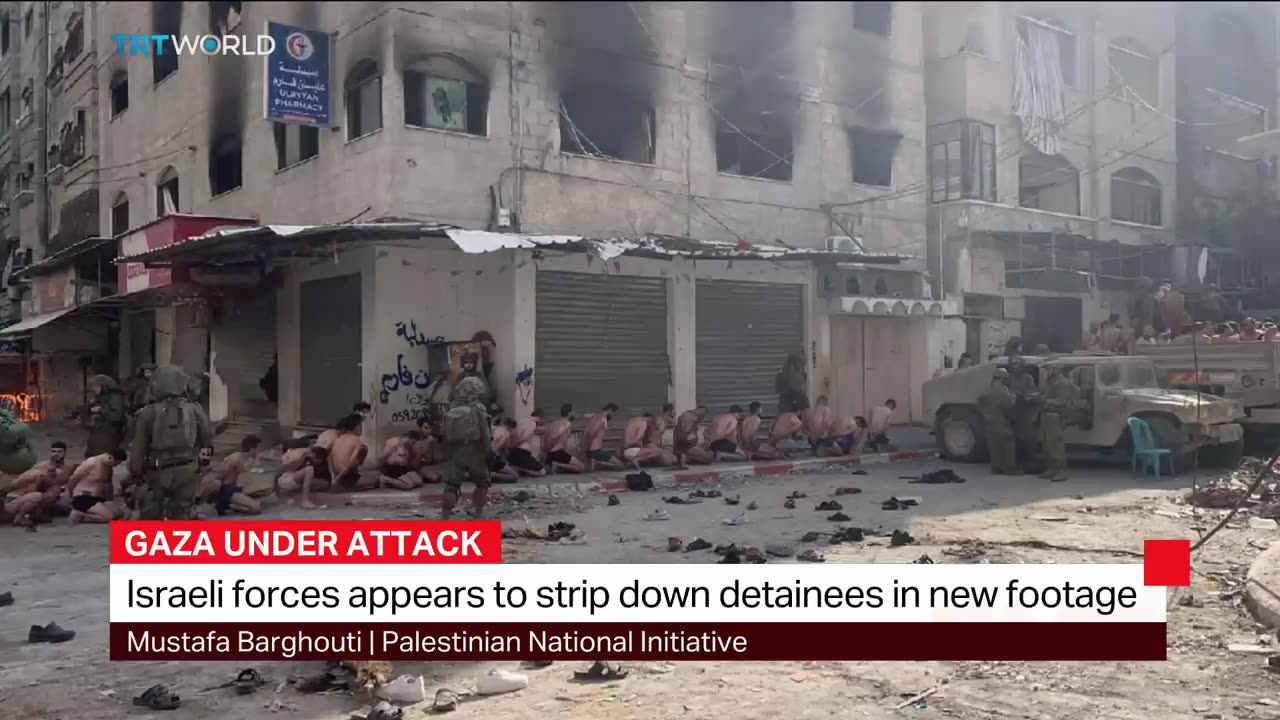 Who are the Gazan prisoners paraded in their underwear by the Israeli army?