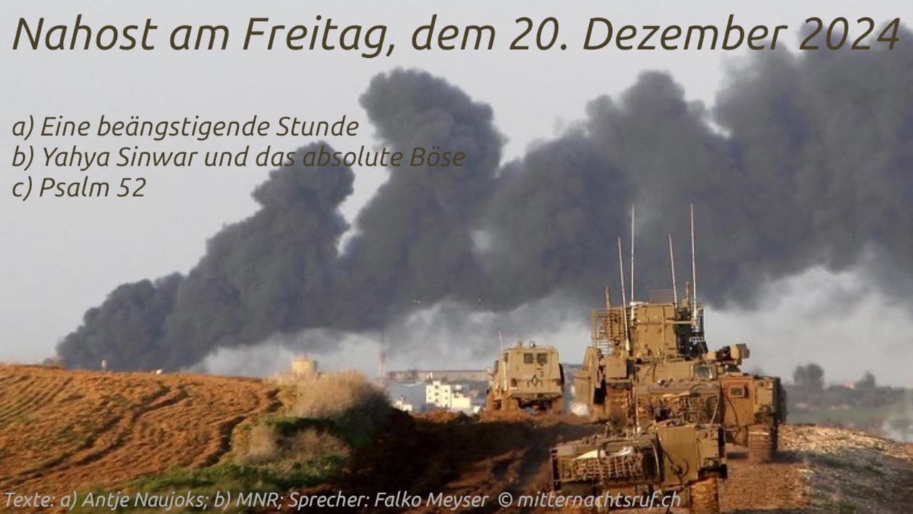 Nahost am Freitag, dem 20. Dezember 2024