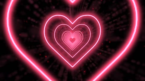 223. Heart Tunnel❤️Heart Background Neon Heart #christmas