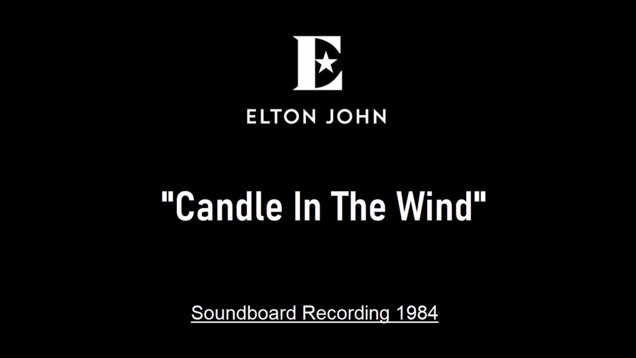 Elton John - Candle In The Wind (Live in Sydney, Australia 1984) Soundboard