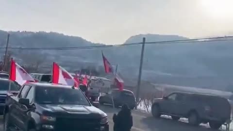 convoy at the BC/Washington border.