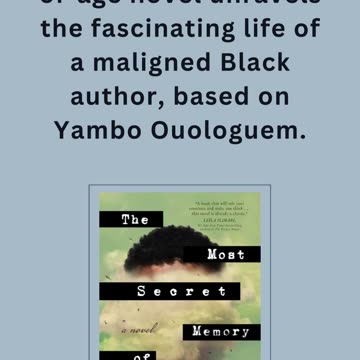 Quizlit's Book of the Month January 2024 is The Most Secret Memory of Men by Mohamed Mbougar Sarr