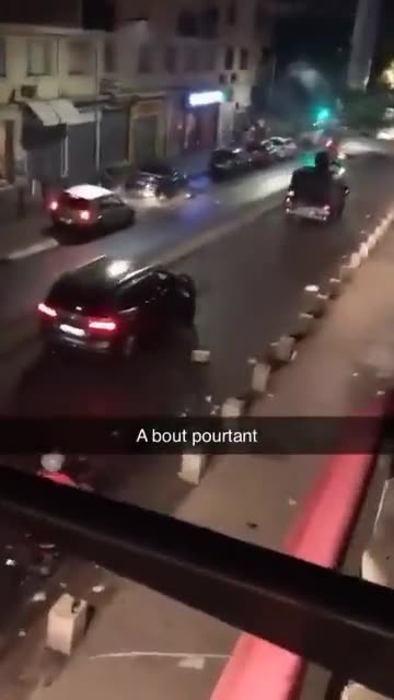 Tactical units are seen driving through the streets of Marseille, indiscriminately shooting anyone