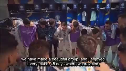 Lionel Messi’s speech before the Copa America final against Brazil (2021)