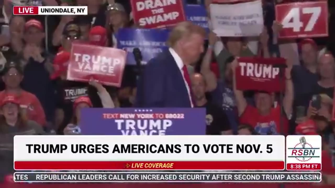 President Trump Holds a Rally in Uniondale, New York - 9/18/24