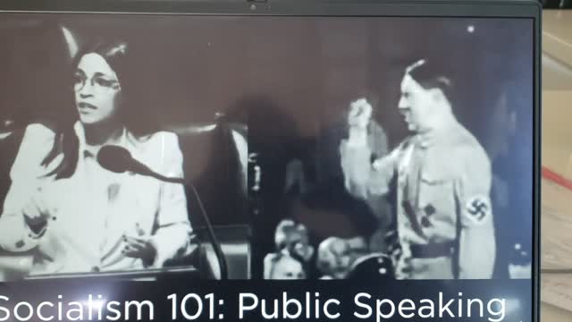 AOC and Hitler side by side