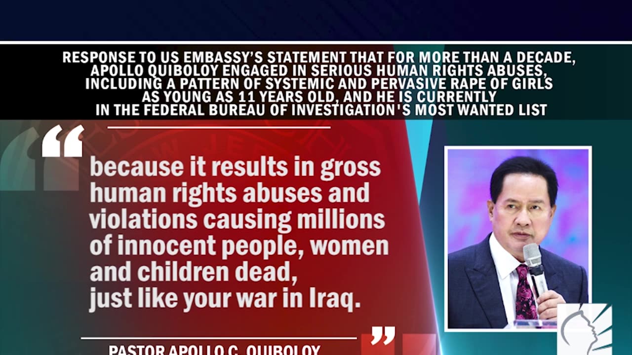 Pastor ACQ, sinagot ang pahayag ng US Embassy spox vs. sa kanya