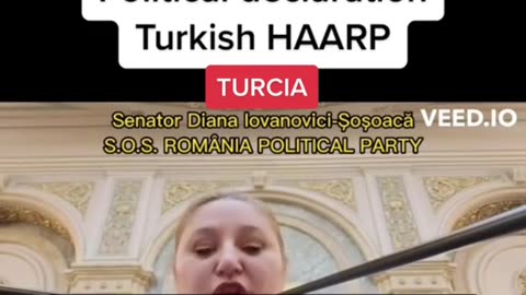 Romanian Senator Diana Lovanovici speaking in the Parliament on the uses of HAARP
