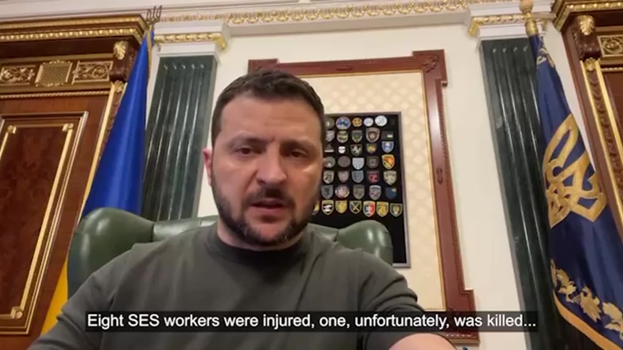 Zelenskiy have a frame on his office Nazi Galiza SS division with the "Ukrainian" lion on it...