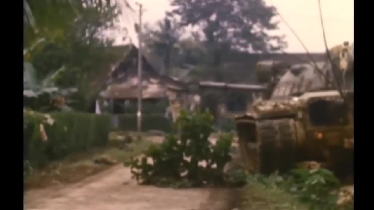 Us Tank In Hue Vietnam 1968