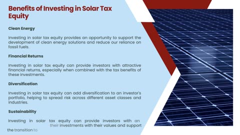 Solar Tax Equity Investors - Segue Sustainable Infrastructure