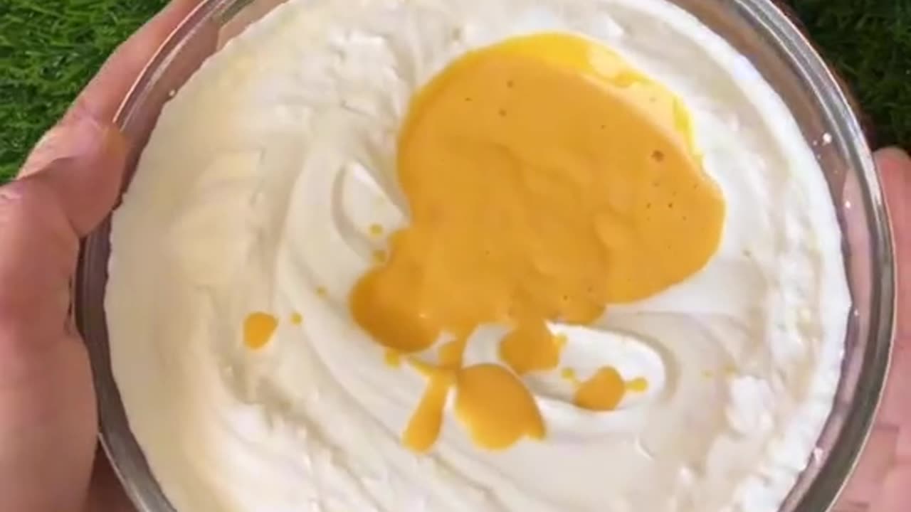 Mango ice cream cake