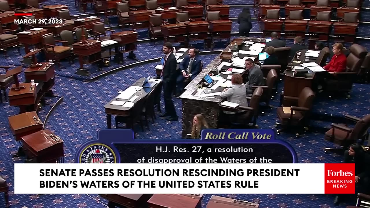 BREAKING- Senate Passes Bipartisan Resolution Rescinding Biden's Waters Of The United States Rule