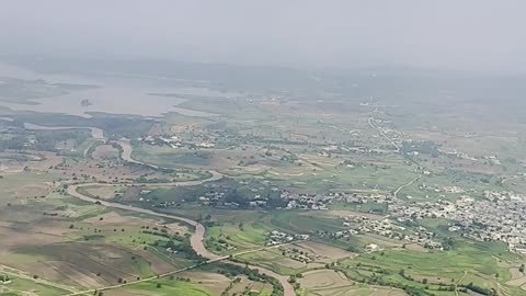 Islamabad rural area from airplane