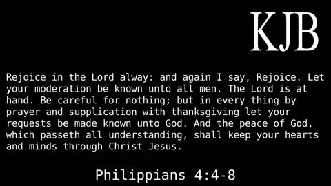 Rejoice in the Lord - Philippians 4:4-8