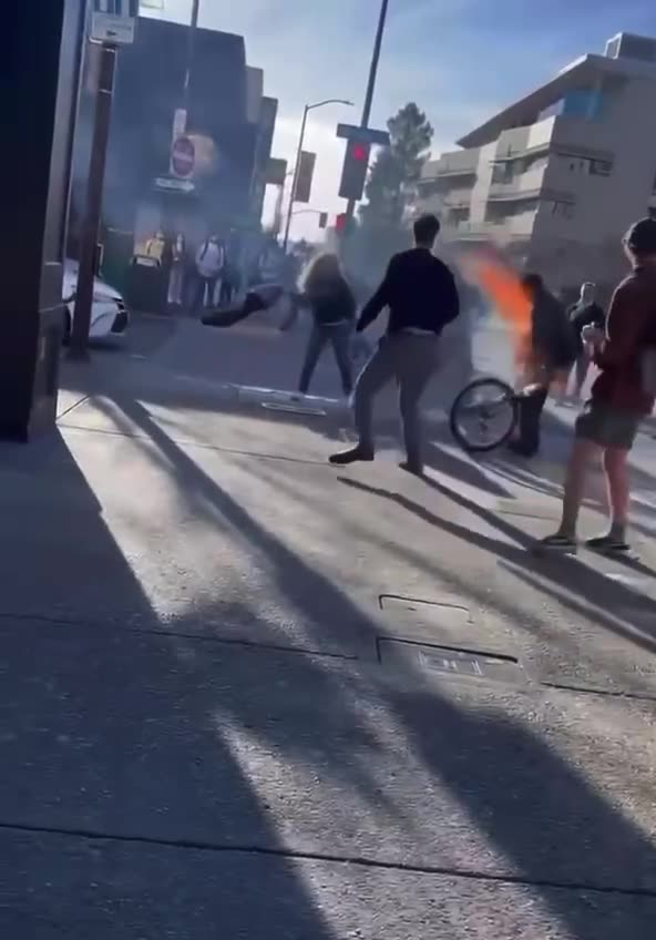 A man allegedly experiencing a severe mental health episode set himself on fire at the University of California at Berkeley on Wednesday