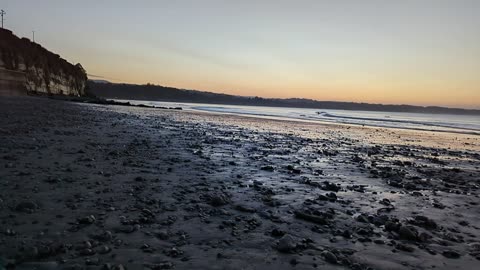 Relax, low tide and early morning Capitola winter chill.