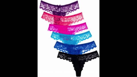 6 Pack of women Low Lace Rise panties