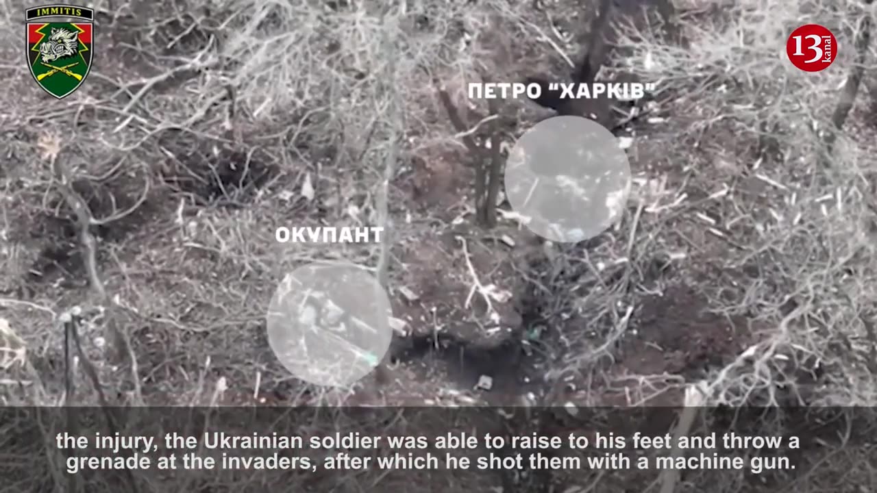 An injured Ukrainian fighter enters Russian trench, kills Russian soldiers