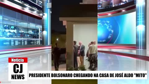 PRESIDENTE BOLSONARO CHEGANDO NA CASA DE JOSÉ ALDO "MITO"